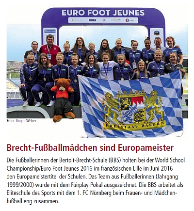Artikel in der Ausgabe 101 vom November 2016 von Nürnberg Heute