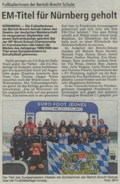 Artikel in der Nürnberger Zeitung vom 7. Juni 2016