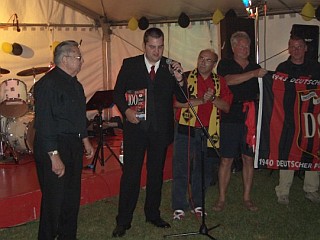 Andreas Tschorn spricht beim Heidelberger SC